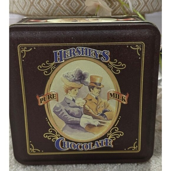 Vintage Hersheys  Milk Chocolate Tin Box With Victorian Design Limited Edition - Picture 1 of 8